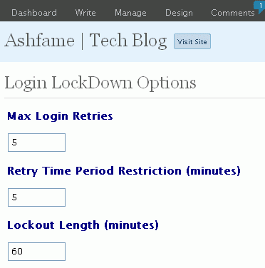 login-lockdown