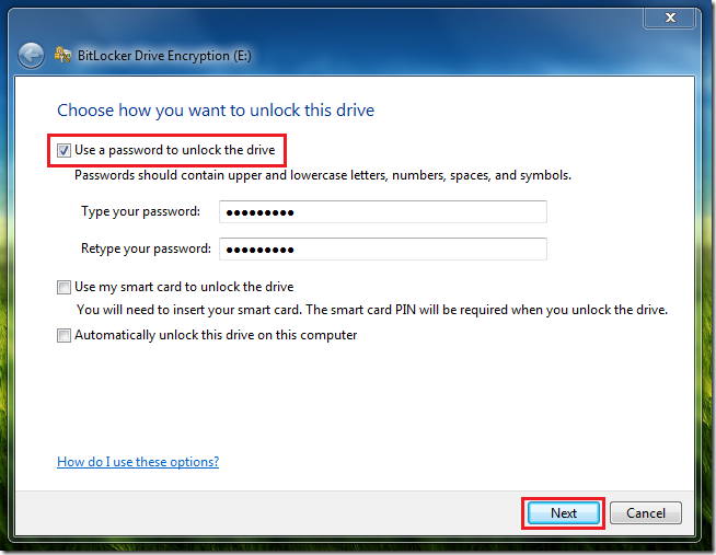 Bitlocker in Windows 7 encrypts your whole drive & locks access to it